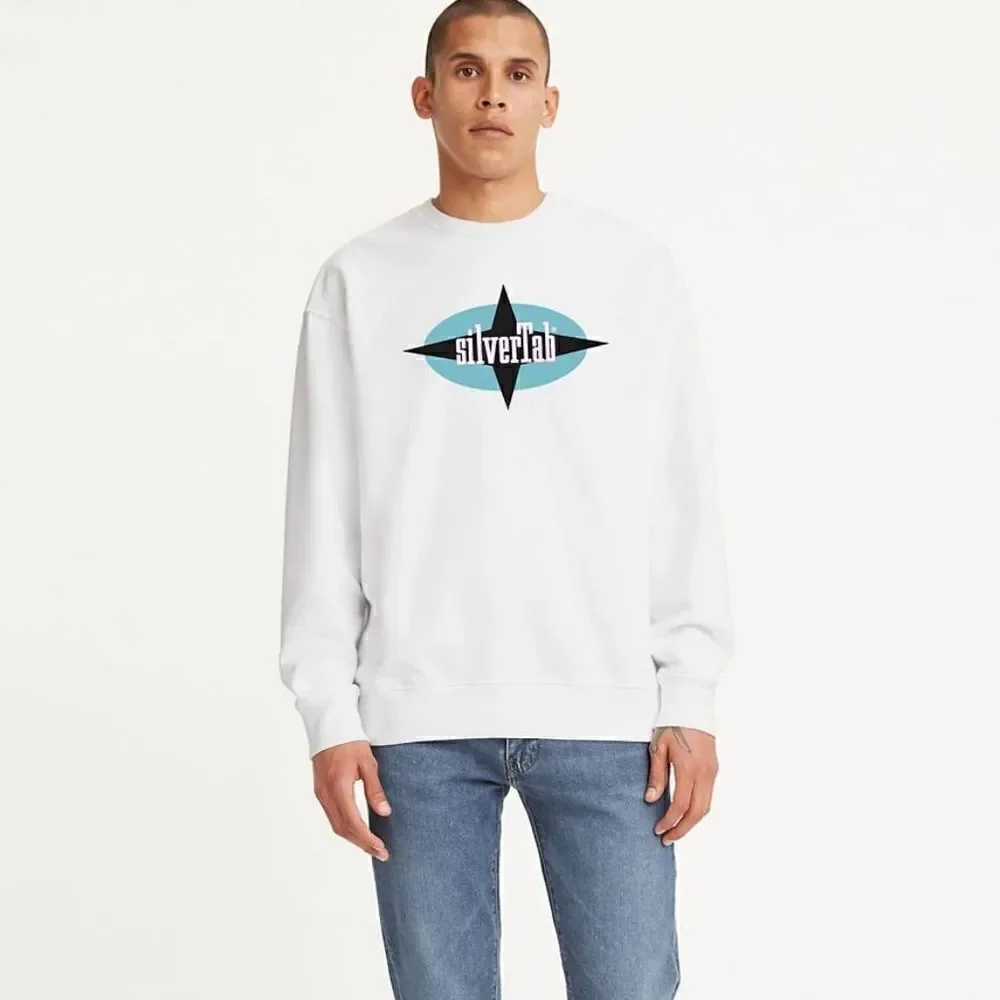 NWT Levi's White Silvertab Relaxed Sweatshirt